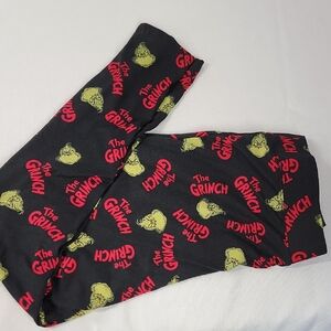 Womens Grinch Black and Red Leggings